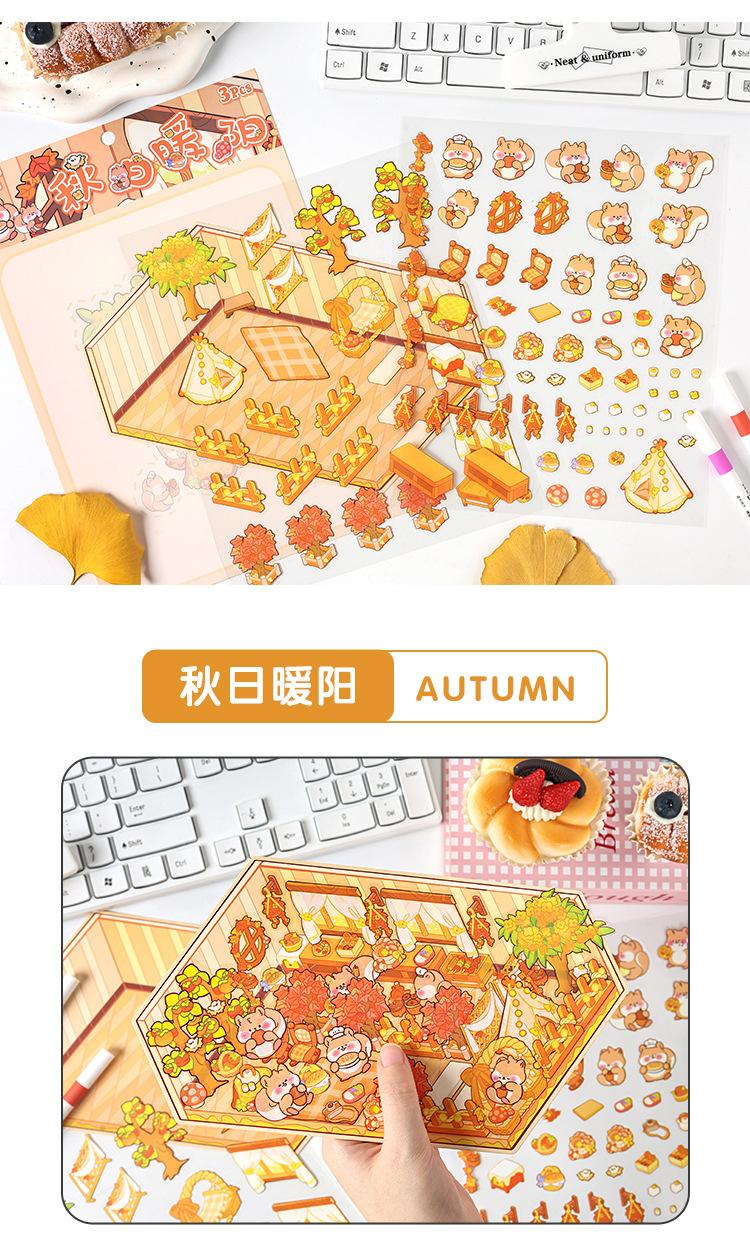 Product Introduction of สติ๊กเกอร์การ์ตูน, สติ๊กเกอร์ภูมิทัศน์ 3 มิติ, สติ๊กเกอร์เด็ก, ฉากจิ๋ว, สติ๊กเกอร์สามมิติ 20