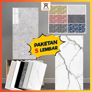 HOPTECH Paket 5 PCS Stiker Dinding Vinyl Marble Granit 30x60 cm Anti Air Waterproof Sticker Dekorasi Motif Marmer Bata dan Lainnya