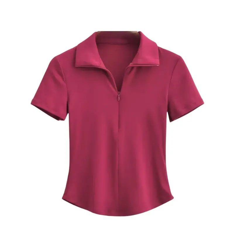 40-105KG Áo Polo Khóa Kéo Cổ Vạt Bầu Tạo Eo Thon Cho Nàng Bigsize Top Women Voi Nhung Jean 1