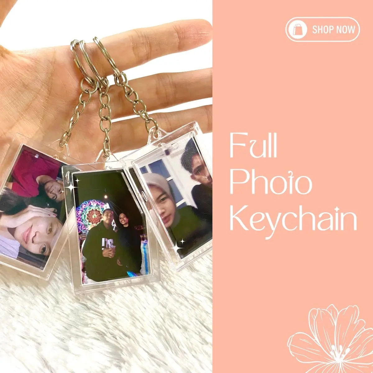 Gantungan Kunci Custom Full Foto 2 Sisi | Keychain Custom Acrylic Ganci