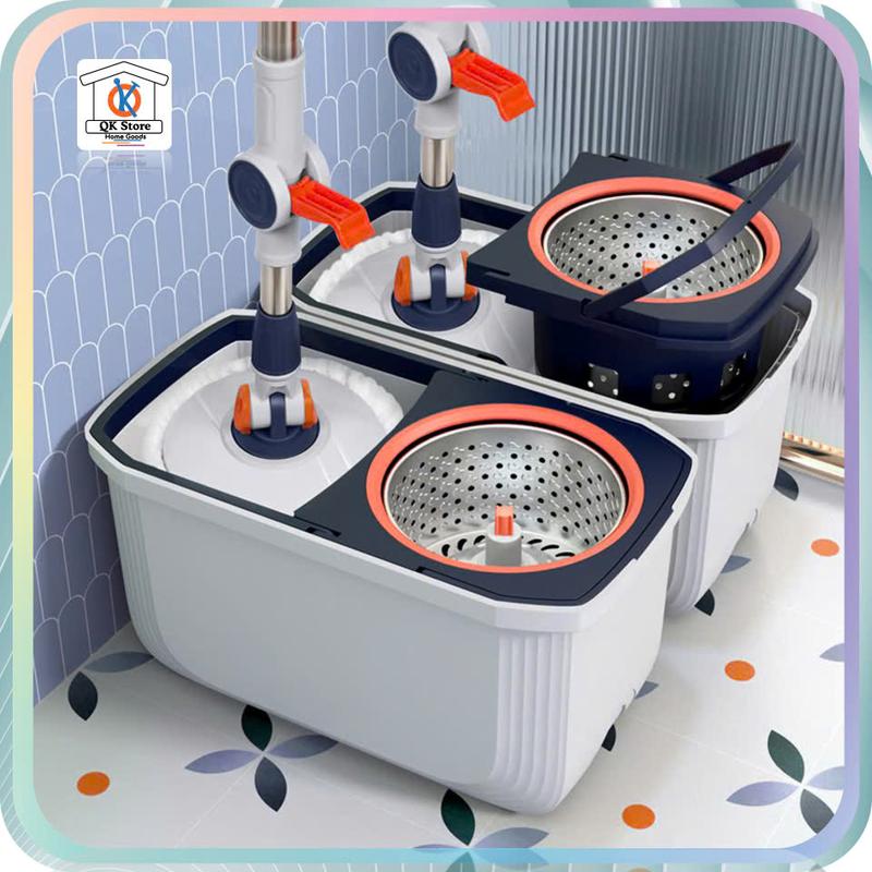 Bộ chổi lau nhà thông minh Cao Cấp xoay 360 độ tự vắt Kèm Thùng Giặt Tặng Kèm 3 Bông Lau - Cán Cơ Cấu Thuỷ Lực - Bông Lau dày và sạch - Lau Sàn, Cây Lau Nhà. Làm Sạch