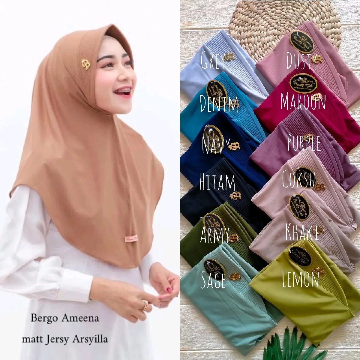 Bergo Pet Simple By.Beauty Jilbab Instan