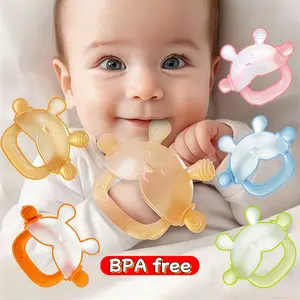 Vixplorn   Teether Bayi BPA Free Bahan Keamanan Silikon Kelas Makanan Mainan Gerinda Gigi Bayi Untuk 0-6 Bulan Gelang Wearable Gigit
