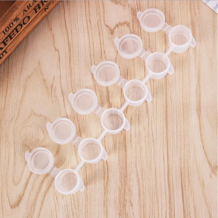 Dây 6 hộp nhựa 2ml- 3ml - 5ml - 10ml đựng màu acrylic thuốc bột đảm bảo kín nước sạch sẽ hợp vệ sinh Đựng Gia Vị Đựng Đồ Ăn