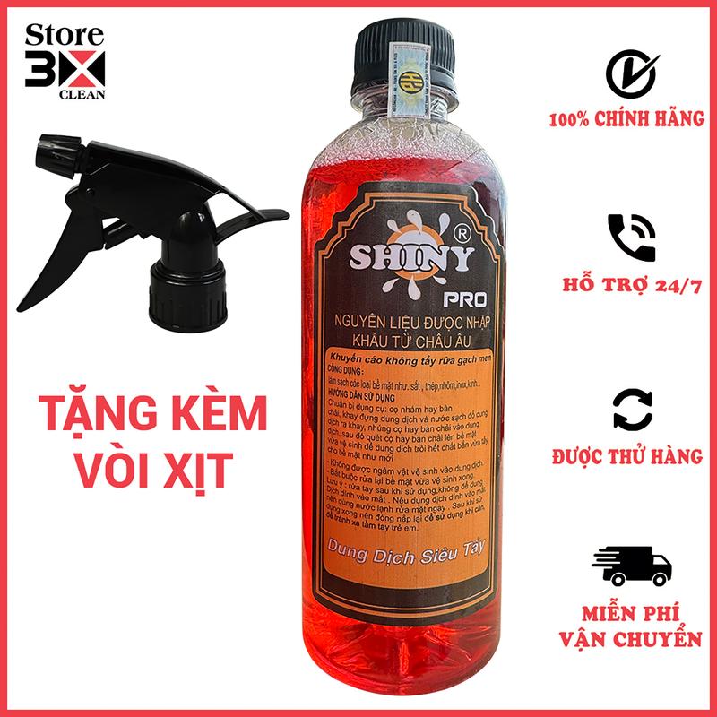 Nước Rửa Xe Tẩy Lốc Máy Shiny Màu Đỏ 500ml