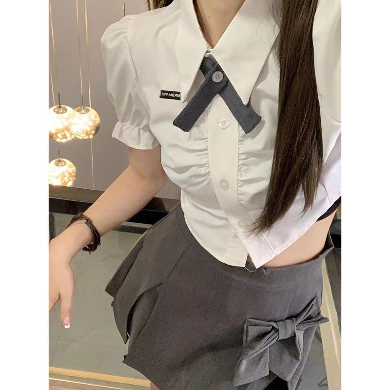 Trang Phục Nam Mùa Hè, Cỡ Nhỏ Tay Phồng Màu Trắng, Váy Bodycon, Phong Cách Preppy, Bộ Đồ Hai Mảnh, Dành Cho Phụ Nữ, Thiết Kế Dễ Thương Và Gợi Cảm, Thích Hợp Cho Năm 2023, Bán Chạy, Có Sẵn Trong Cửa Hàng, Bán Năm 2025 4