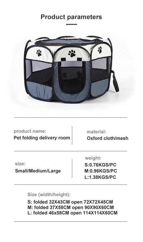 Product Introduction of Foldable Cat tent Delivery Room Pet Pen Cabin Dog Cat House Portable travel foldable cat tent delivery room pet supplies 31