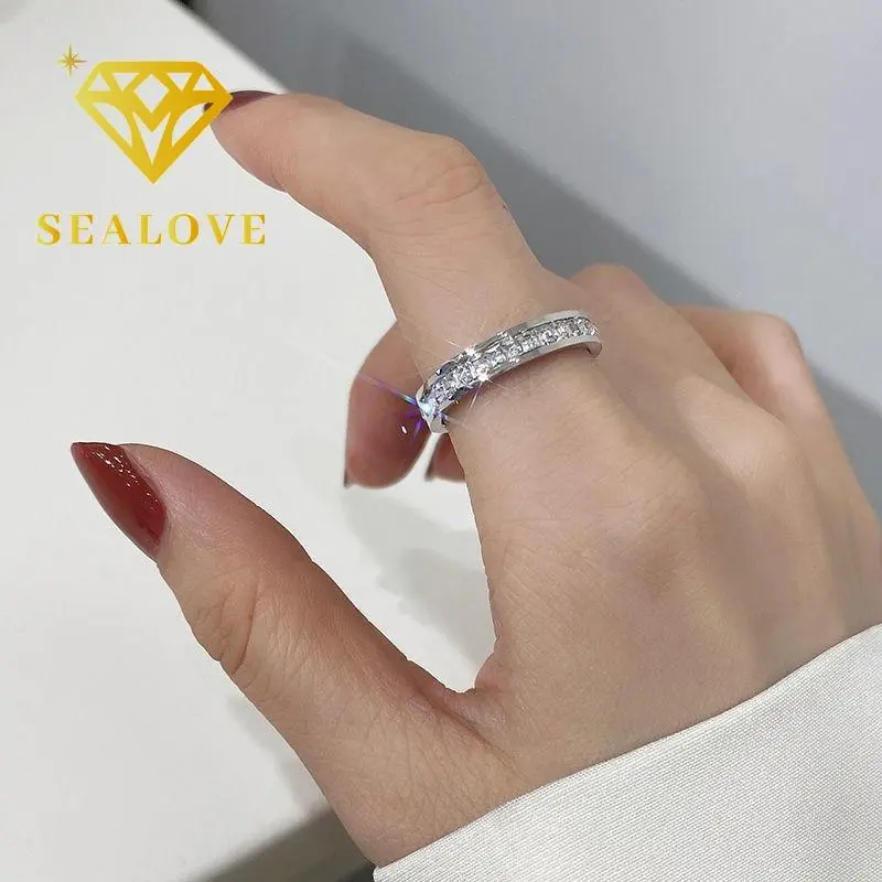 SEALOVE nhẫn kim cương giả nhẫn đẹp nhẫn nữ cho học sinh 5