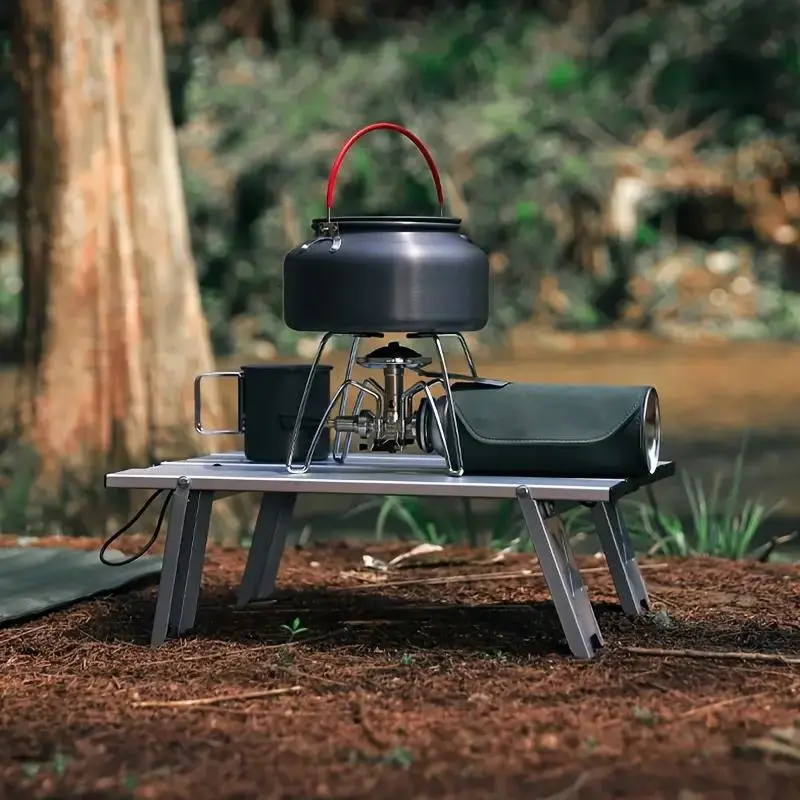 Portable Mini Folding Table, Lightweight Aluminum Alloy Table, Outdoor Folding Table for Travel, Picnic, Barbecue, Camping Furniture 8