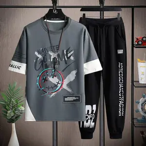 SETELAN NAIVETE DEWASA Baju Pendek Pria Baju Pria Distro Keren Celana Jogger Motif Sablon Tebal Dewasa Sweater Kaos Hitam