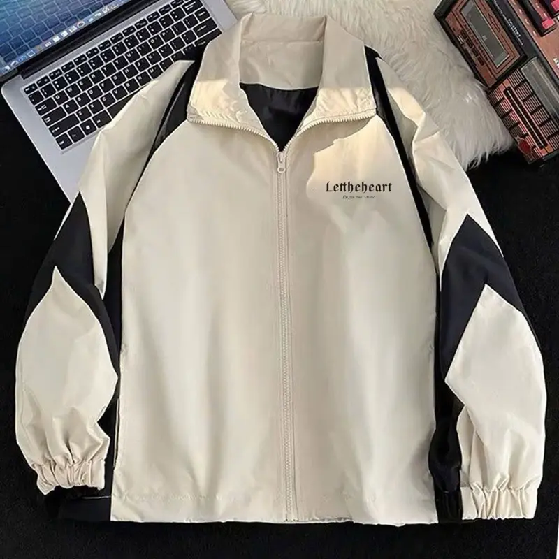 Áo Khoác Dù LETTHEHEART Dài Tay Mẫu Mới Form Rộng Unisex- Áo Gió Nam Nữ 2 Lớp Kiểu Sơ Mi Zip Top Jacket Chống Nắng