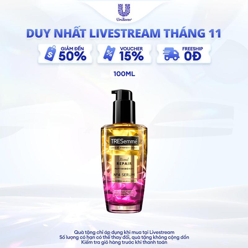 Serum Dưỡng Tóc Tạo Kiểu TRESEMME Với Tinh Dầu Marula & Keratin Hỗ Trợ Tóc Vào Nếp Suôn Mượt - Phù Hợp Cho Mọi Loại Tóc 100ml [2]