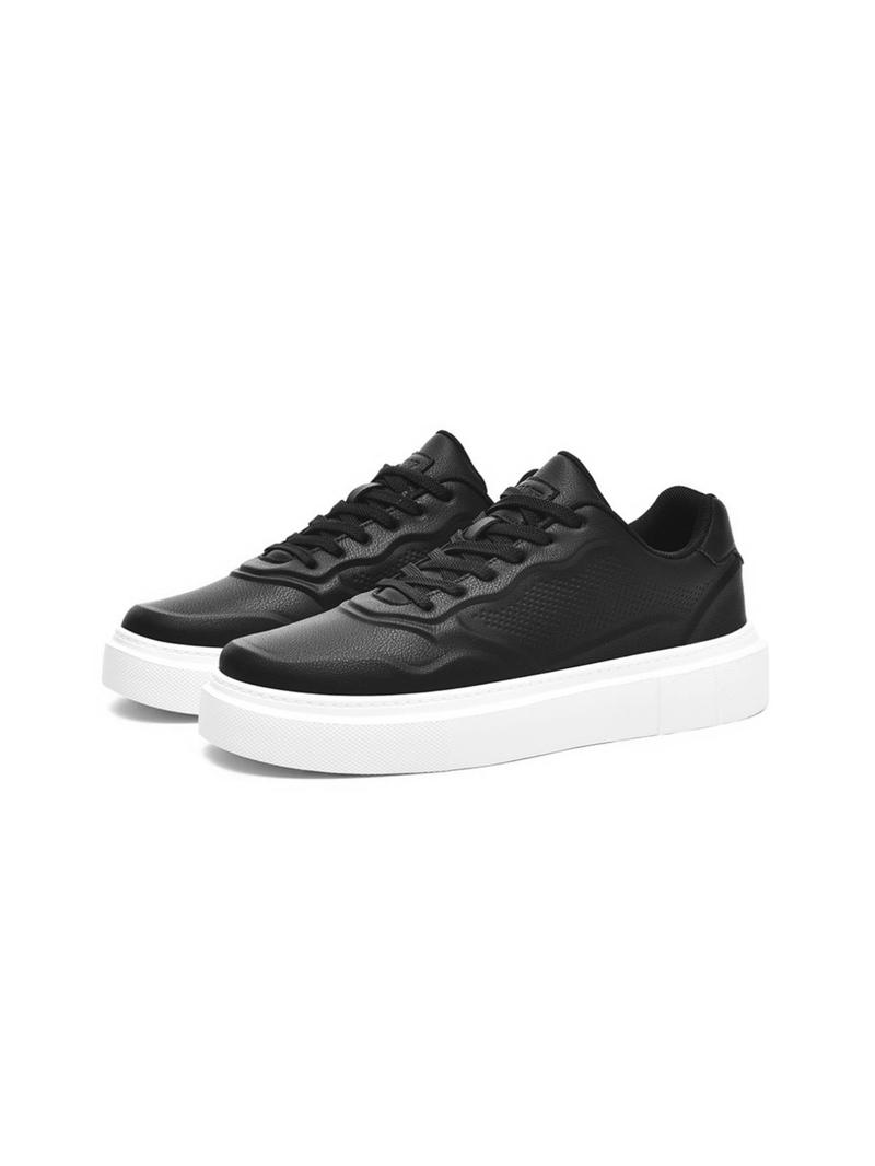 Product Introduction of Men's Fashionable Lace Up Low Top Sneakers, Casual Comfortable Breathable Skate Shoes, Male All-match Round Toe Sports Shoes for Daily Wear 2