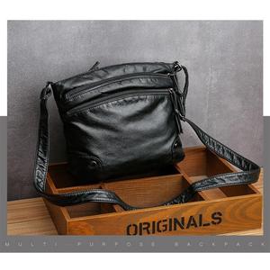 Vintage Small Bag Unisex Crossbody Bag Wallet, Multi-layer Zipper Closure, Casual Simple Crossbody Bag