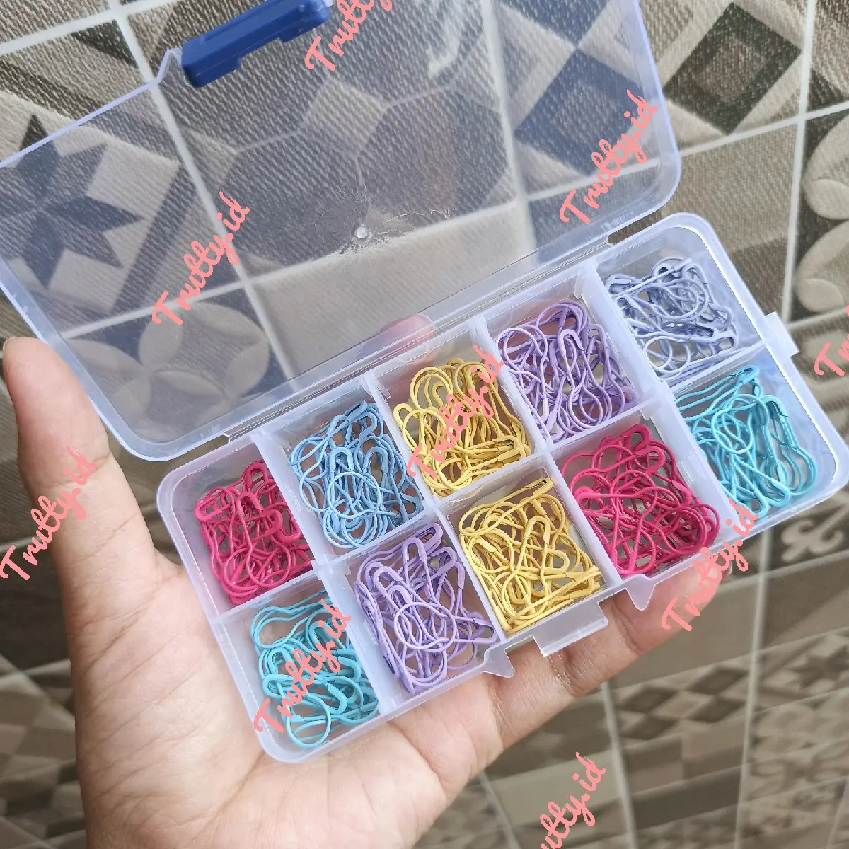 paket peniti bohlam 200pcs warna soft / peniti labu / peniti terong / peniti anti nyangkut Jilbab