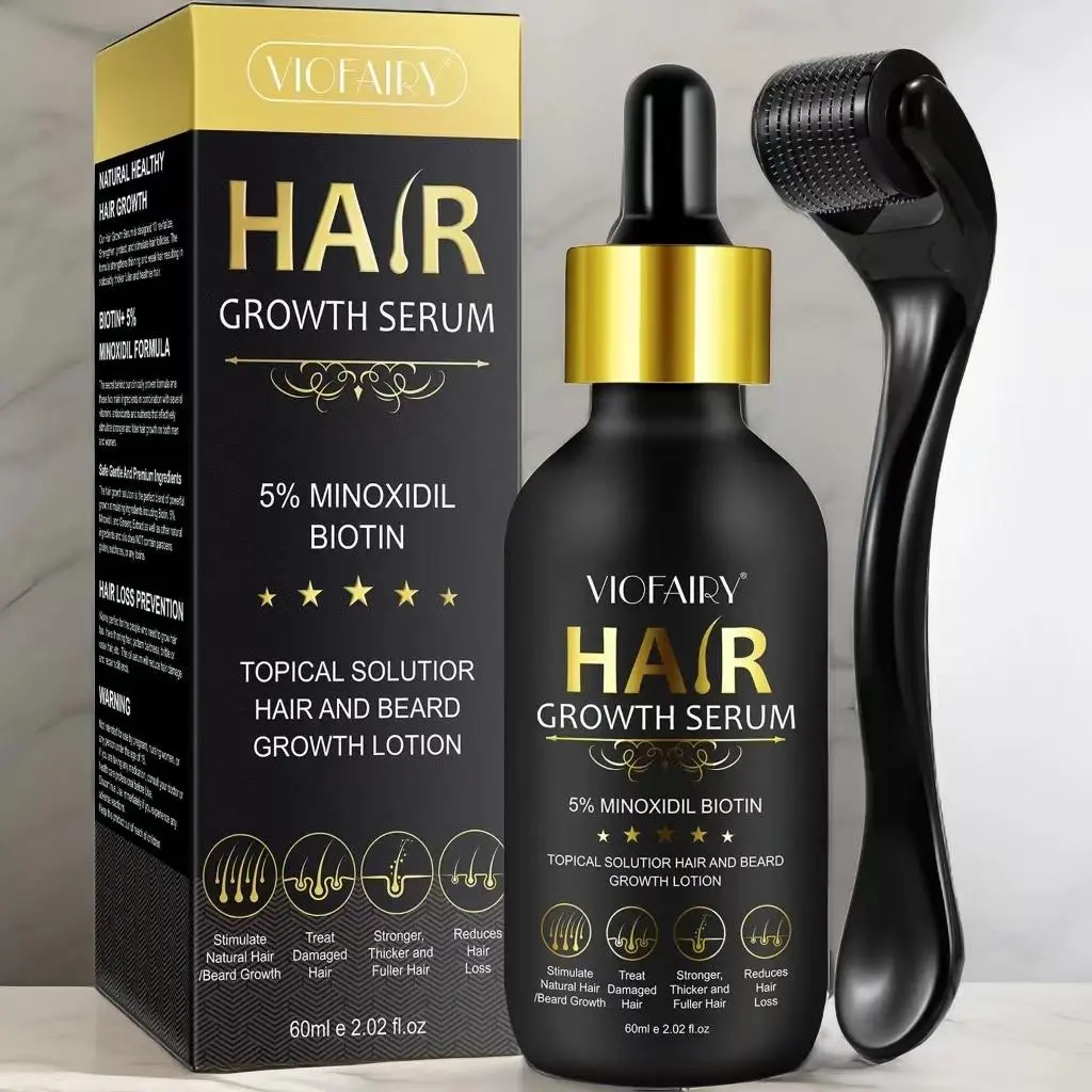 Minoxidil Serum with Micro Needle Roller, 1 Box Hair Care Essence, Strengthening Hair Serum, Natural Hair Care Product for Men & Women, Hair Products