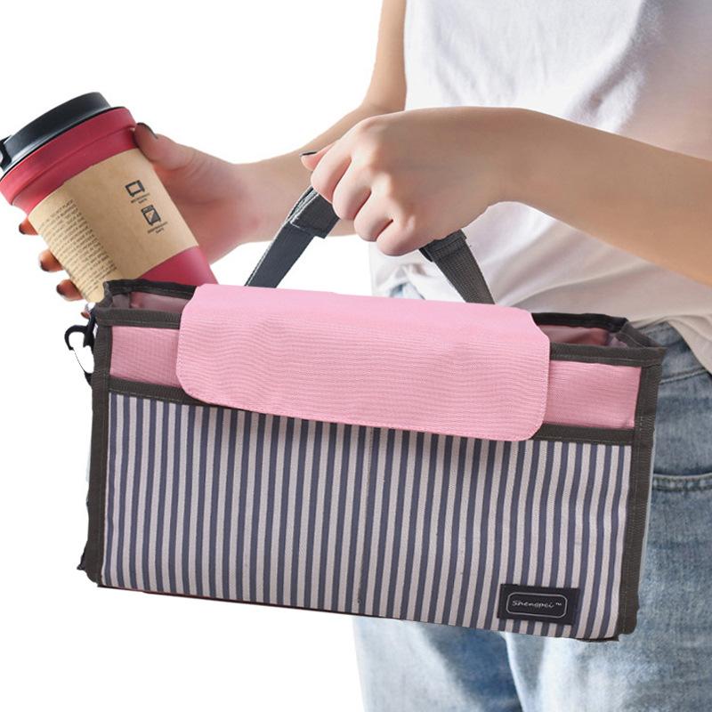 Product Introduction of Baby Stroller Hanging Bag Bottle Diaper Pants Large Capacity Storage Mommy Shoulder Bag 13