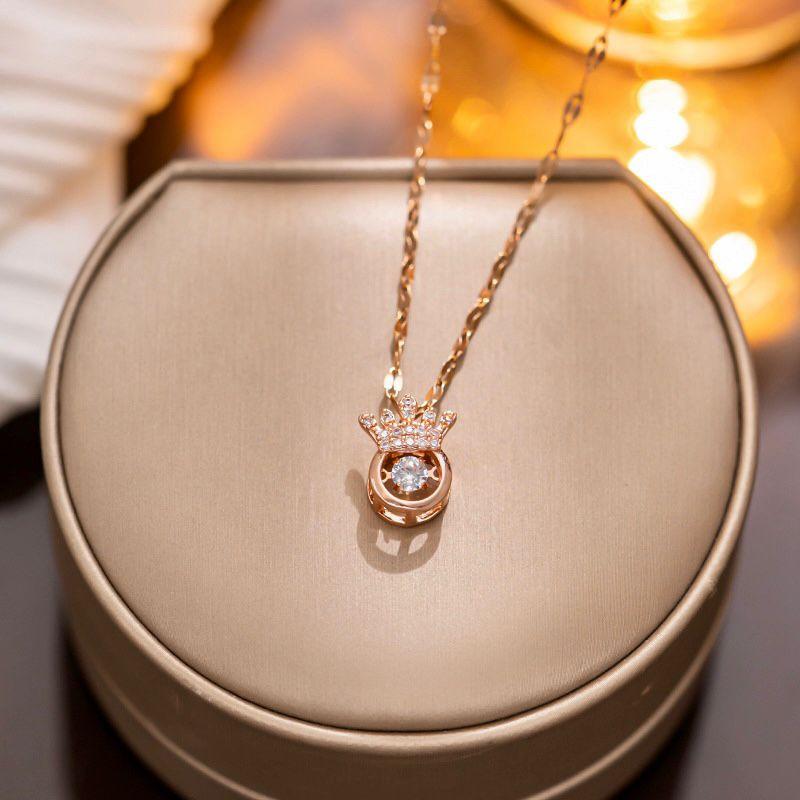 Product Introduction of Kalung Titanium Liontin Mahkota Fashion Cewek Korea Anti Karat Selamanya Jewellery Emas 31