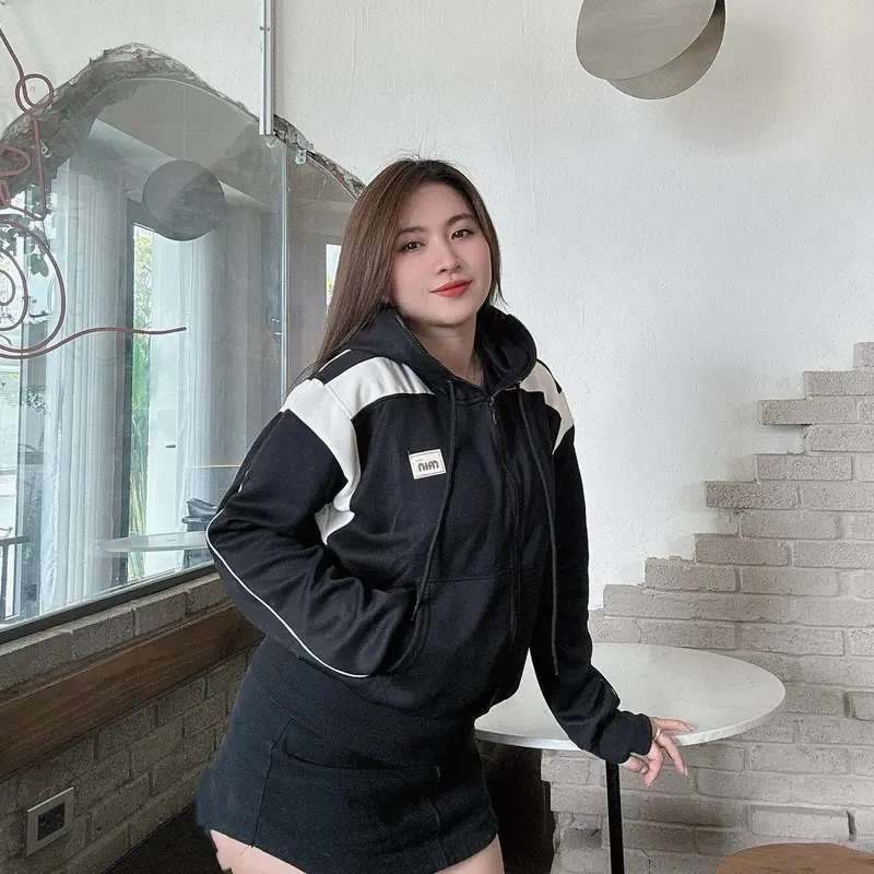 ÁO KHOÁC PHỐI LOGO 2 DA ( MKN CLOTHING ) Nữ Women Top Jacket 4