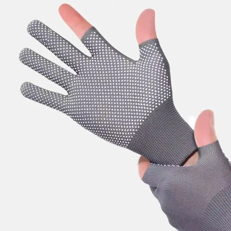 Găng tay, bao tay gang tay hở ngón chống trượt, không ngón tập thể thao, tất tay lái xe chống tia UV 7