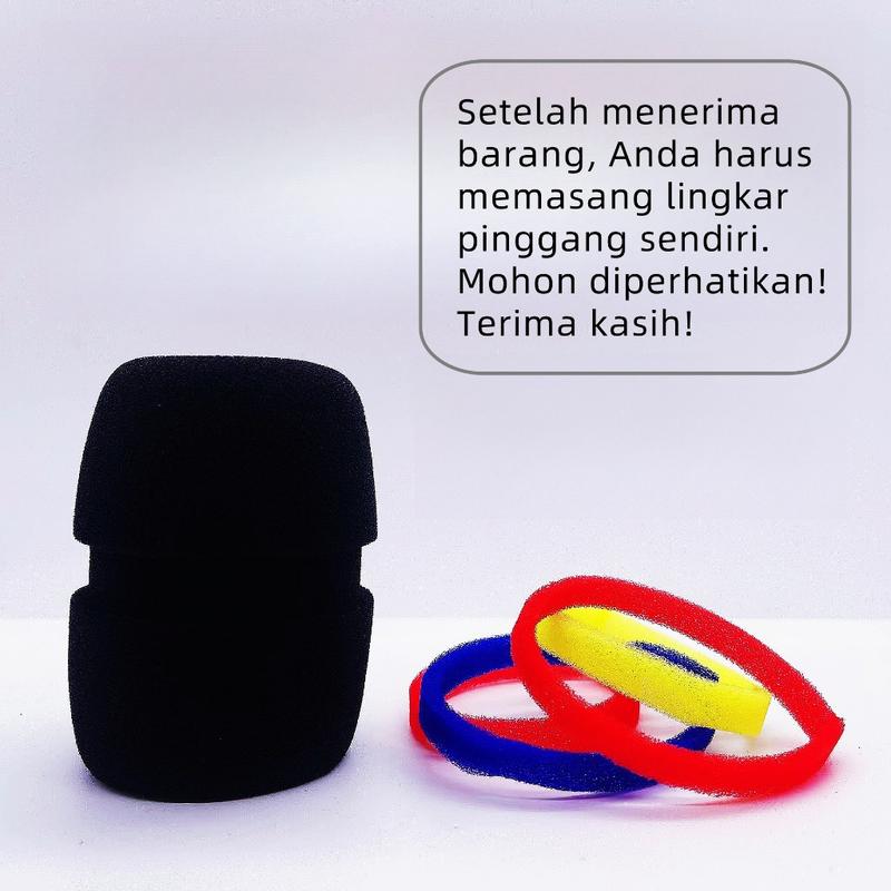 Foam microphone cover mic/Busa mic karaoke/Cover Mik Ukuran Standar /Anti slip Ring Mic karet/kepala microphone sarung mikrofon 2
