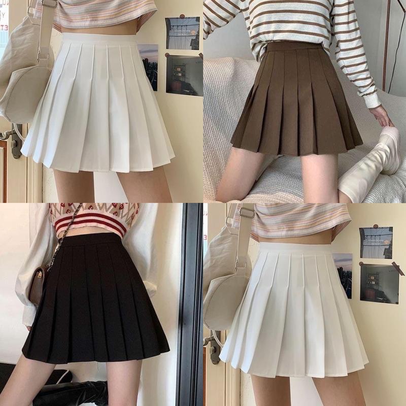 Chân váy tennis cạp cao dáng xoè BIG SIZE, Váy ngắn xếp ly có lót trong tôn dáng TA-514 Nữ