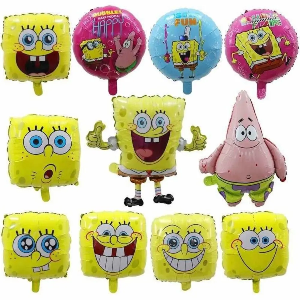 somna 1Pcs Cute Aluminum Film SpongeBob Balloon Square Pants Children's Toy Birthday Party Decoration Cartoon Patrick Star Aluminum Foil Balloon
