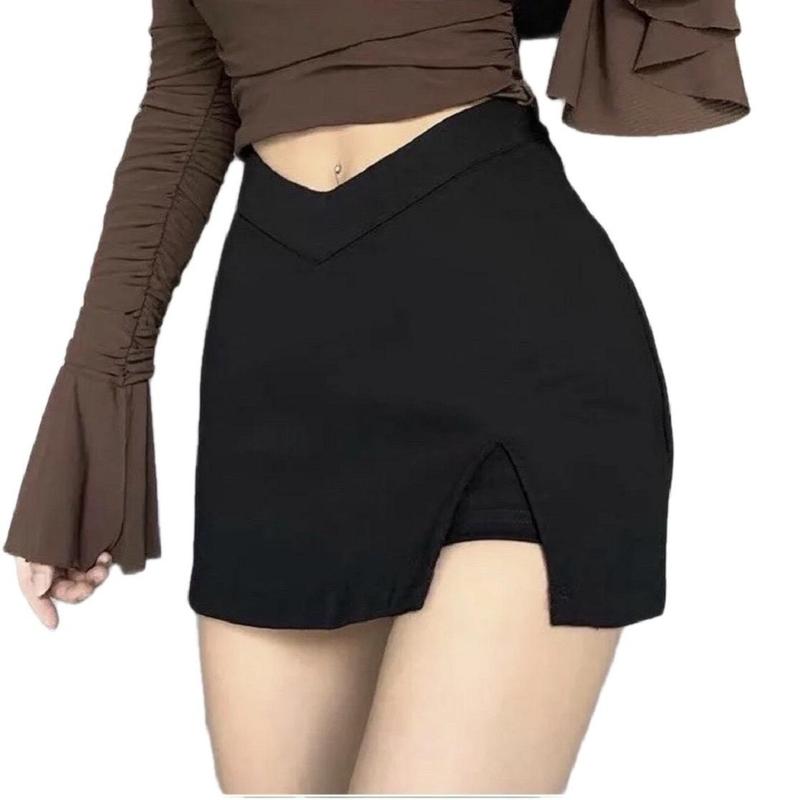 Chân Váy Ôm Body Xẻ Đùi Chất Umi Co Giãn Tốt Có Lót Quần Trong (Không Khoá) chanvay nu Nữ Women 1