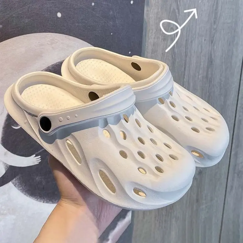 Cave shoes, men's outer wear, couples, baotou, women's slippers, women's soft soles,-like sandals, men's holes, shoes, women