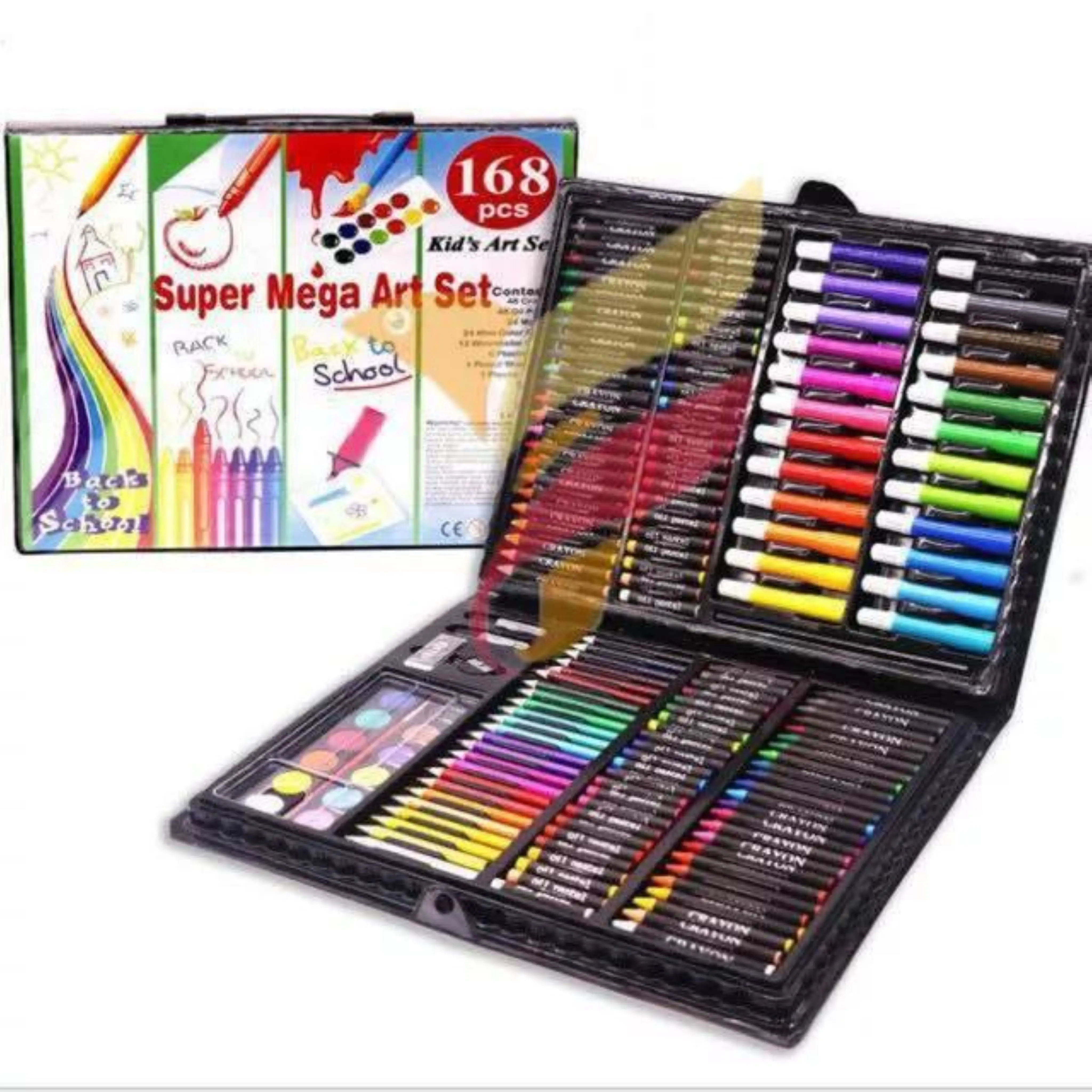 168pcs Sets Art Watercolor Brush Box Brush Painting Stationery Set Arts and Crafts for Kids