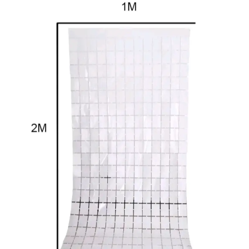 Tirai foil rumbai kotak / Backdrop curtain tirai foil kotak 7