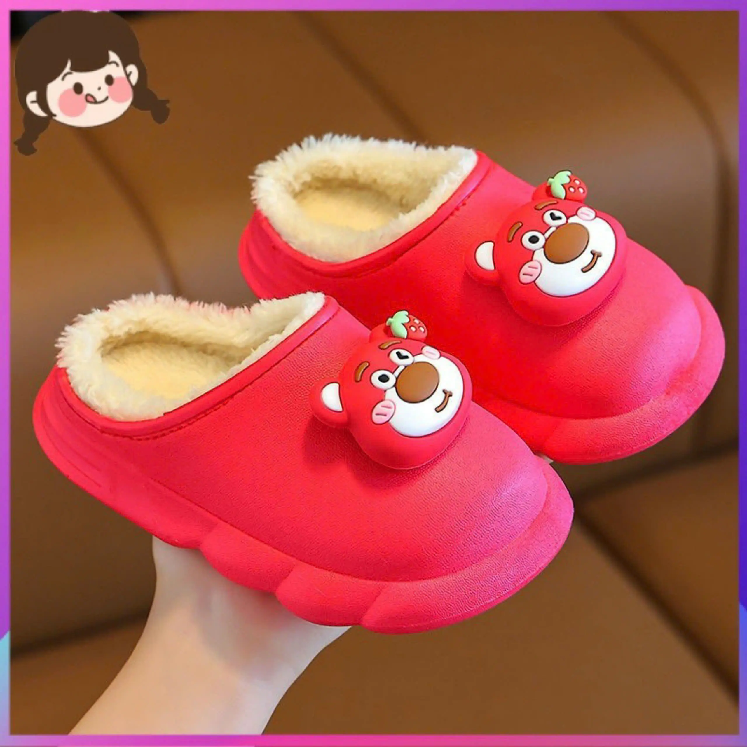 Sục lót lông trẻ em, sục chống nước cho bé gắn các nhân vật hoạt hình dễ thương. PK23