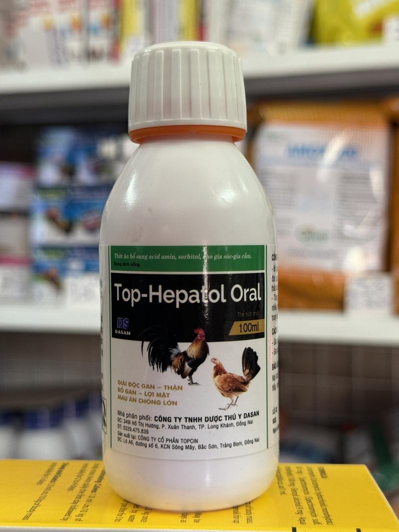 Product Introduction of Top-Hebatol Oral giải đ.ộ c gan, Thận, bổ gan, lợi mật, mau ăn chống lớn. Gà tre 2-3 giọt, gà lông 3-5 giọt dùng 3-5 ngày (thuốc bổ dùng cho gia súc, gia cầm) 6