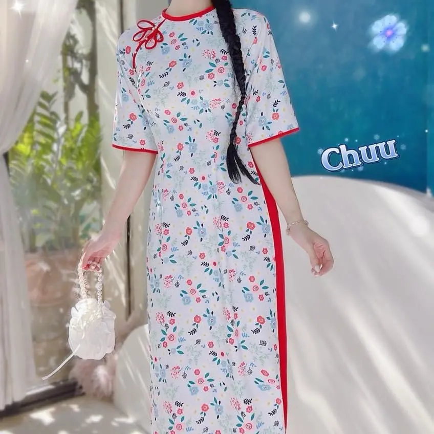 Hoa nhí cổ tròn đính kèm nơ