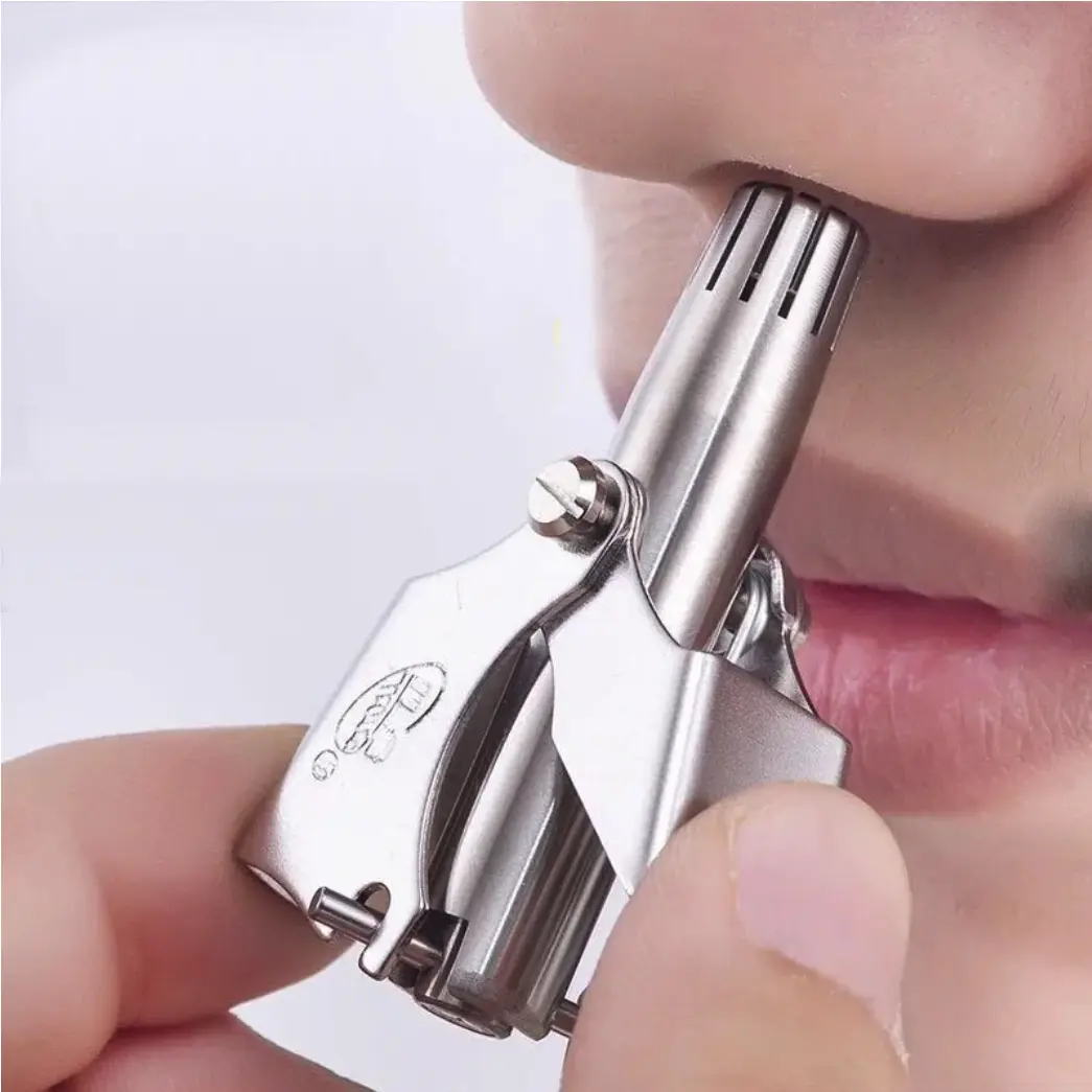 Stainless steel Gunting Bulu Hidung trimmer Rambut Nose Trimmer Nose hair trimmer scissors Clipper Razor Men Women Silver Skincare