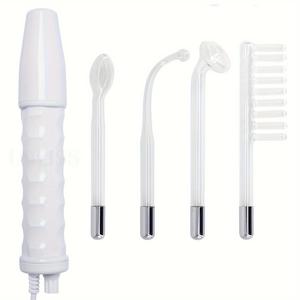 4 In 1 High Frequency Electrode Wand, 1 Set Facial Skin Care Spa Massager Instrument, Professional Facial Beauty Instruments for Women