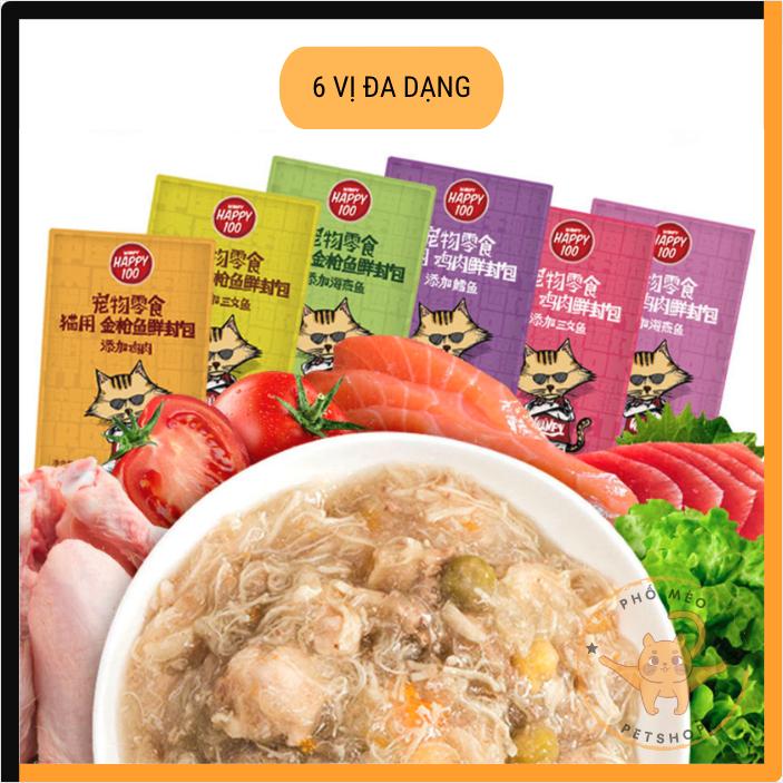 Đồ ăn gói 70g dành cho mèo 6 vị 2