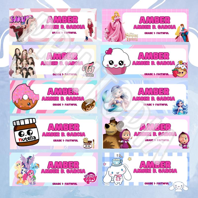 PVC Name tag Back-to-back print with lace (Waterproof) - TikTok Shop ...
