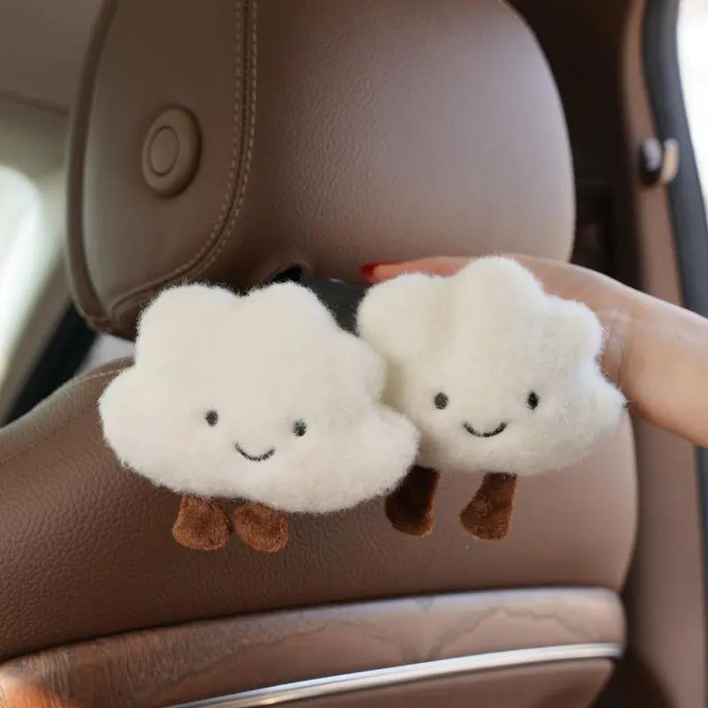 Cute Cloud Shaped Car Seat Back Hook, Multifunctional Car Seat Back Hanger, Creative DIY Car Interior Accessories for Women & Girls