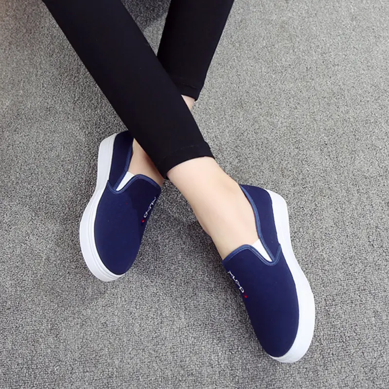 Giày Lười Đế Bằng, Giày Vải Nữ, Phong Cách Hàn Quốc Thường Ngày Giày Cao Gót Lofter, Thích Hợp Cho Mùa Lò Xo Và Mùa Thu, Giày Vải Bố Cho Học Sinh 2