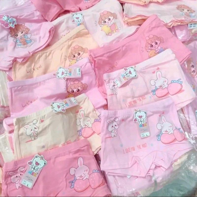 SL 01 HOT Sét 10 quần chíp đùi thun cotton co giãn cho bé gái 8-32kg -kèm quà tặng ngẫu nhiên cho bé