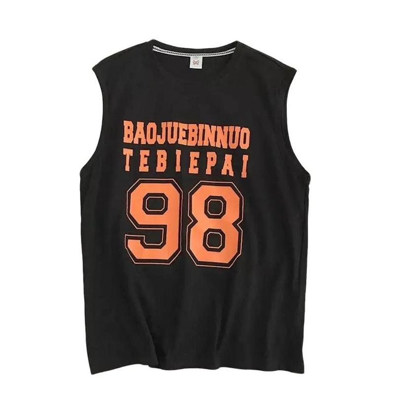 Áo thun ba lỗ nam tanktop 98 chuẩn gym mặc nhà dạo phố - In Logo số 98 nhiều màu - Thun cotton thoáng mát M027 NM
