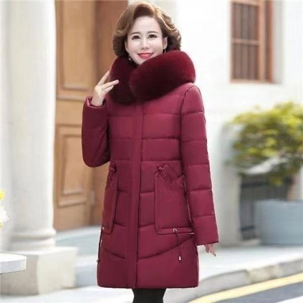Product Introduction of Quần Áo Độn Bông, Dành Cho Phụ Nữ Trung Niên, Dài Trung Bình Nhẹ, Phong Cách Hàn Quốc Mới, Dáng Rộng Vừa Vặn, Ngoại Cỡ, Mỏng Vừa Vặn, Áo Khoác Bông Cho Mẹ 4