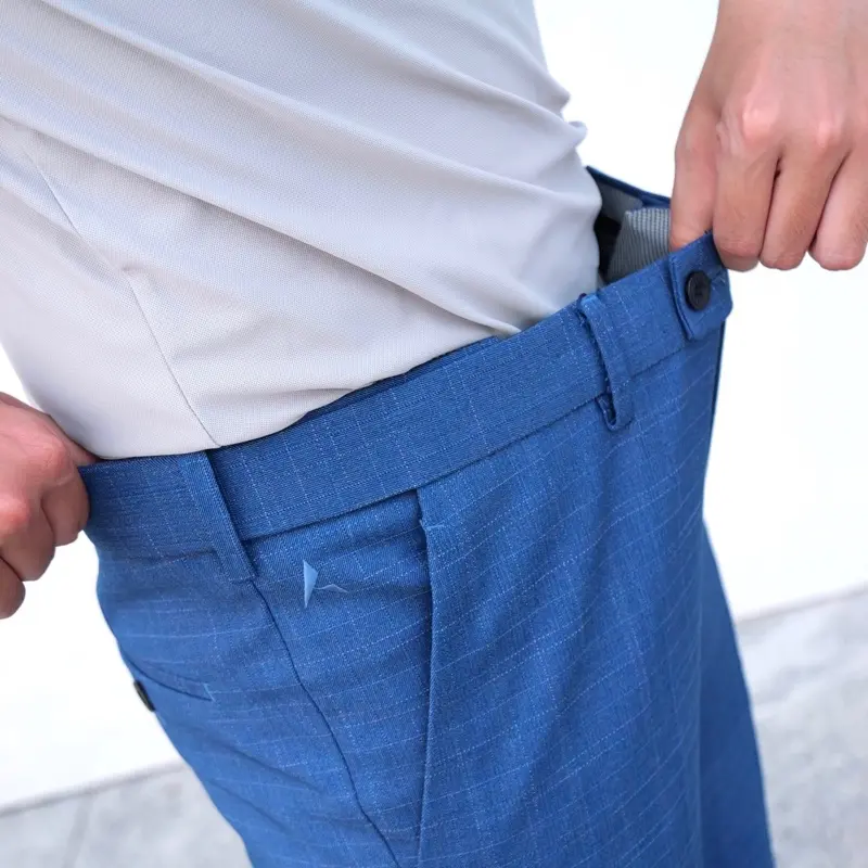 Quần âu nam kẻ cao cấp, có chun cạp Menswear 8