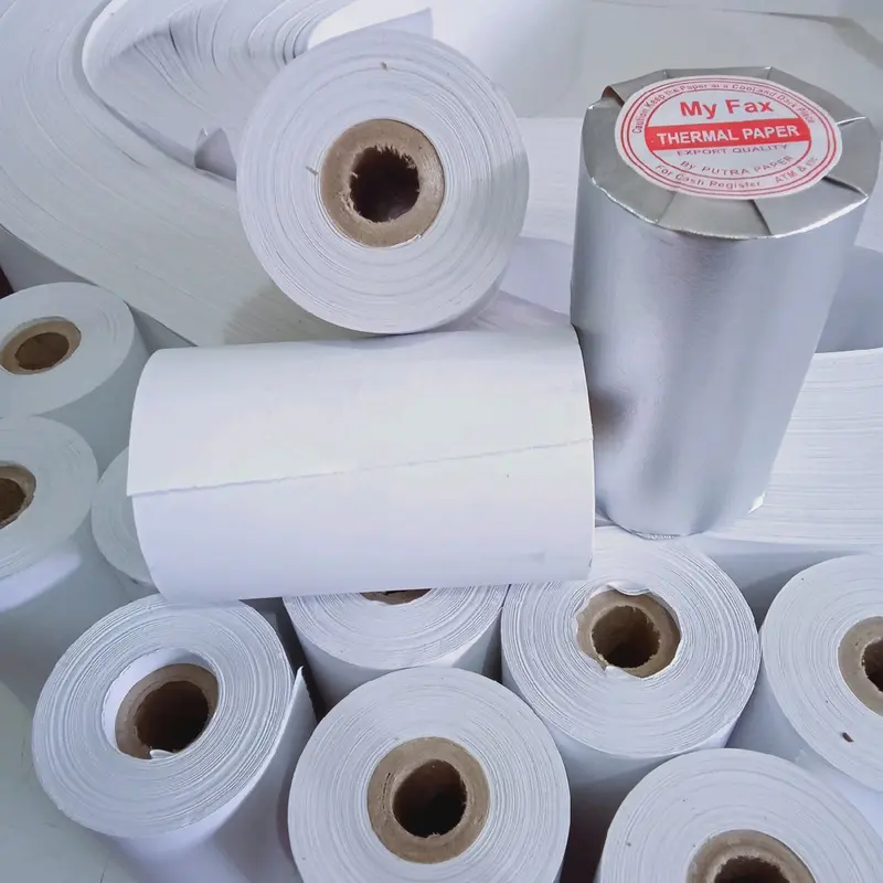 Kertas thermal Setruk kasir ukuran 80x50mm paket 10 roll Hitam Struk 80mm 1