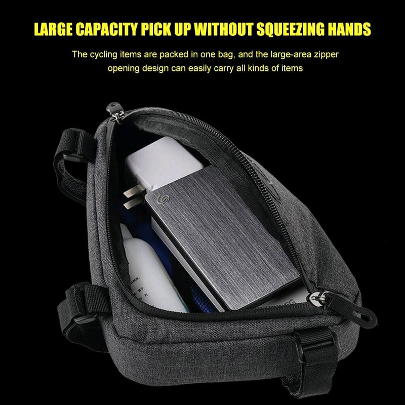 Tas Sepeda Serbaguna Triangle Frame Bag Pouch - Tas Sepeda segitiga Waterproof Dengan Holder Botol Minum Anti Air Nyaman Set 3