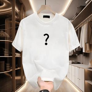 คอกลมแขนสั้นเสื้อยืดผู้ชายเทรนด์อังกฤษพิมพ์ฤดูร้อนด้านบนหลวมพร้อมขนาดเสื้อยืดผ้าฝ้ายพิมพ์เทรนด์แขนสั้น