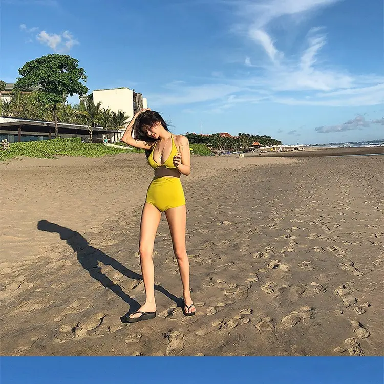 Etsy Bikini cao cấp đồ bơi 1 mảnh dây buộc có đệm bikini một mảnh thời trang bodysuit siêu tôn dáng bikini liền thân 6