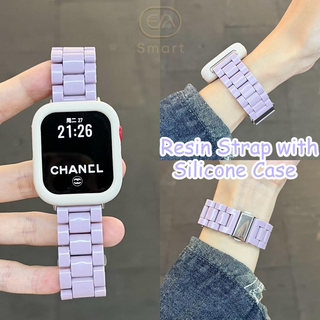 สายเรซิน พร้อมเคส เข้ากันได้กับ Huawei Watch Fit 4 Pro, Huawei Watch Fit 4, Huawei Watch Fit 3, Fit3