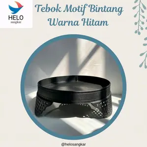 Tebok Bintang Hitam Untuk Alas Wadah Sangkar Kandang Kurungan Tempat Burung Lovebird Love Bird Diameter 33cm  Tebal Murah Anti Pecah Terlaris Premium Original Istimewa